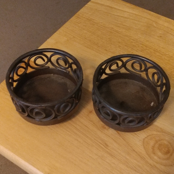 Pier 1 Accents Pier Candle Holders Metal Swirls Poshmark